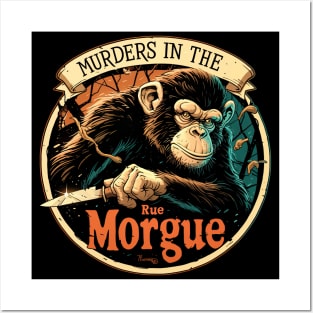 Murders in the rue morgue Iron Maiden monkey Posters and Art